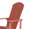 Flash Furniture Red Poly Resin Adirondack Style Rocking Chair JJ-C14705-RED-GG